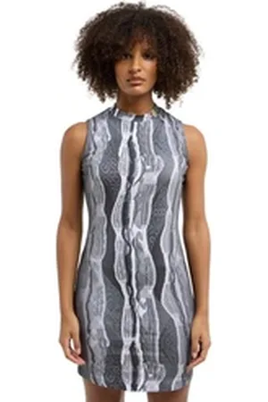 Carlo Colucci Minikleid Deola grau|schwarz L/40
