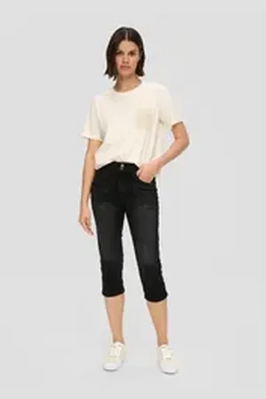 QS by s.Oliver 7/8-Jeans Capri-Jeans Betsy / Slim Fit / Mid Rise / Slim Leg grau 34