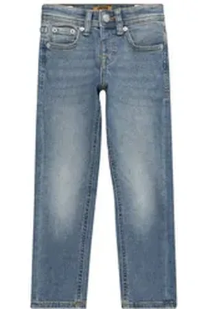 JACK & JONES Junior Regular-fit-Jeans JJGLENN (1-tlg) blau|braun 110