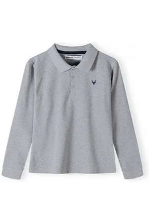 Minoti Langarmshirt Langärmeliges Polooberteil (1y-14y) grau 80-86cm