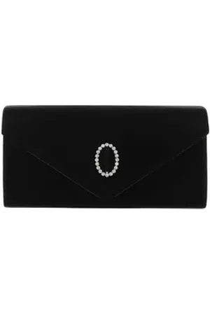 Ital-Design Schultertasche Kleine, Damentasche clutch schultertasche mit strass in Schwarz schwarz
