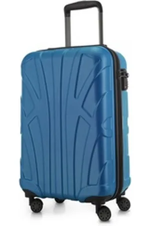 SUITLINE Handgepäckkoffer S1, 4 Rollen, Trolley 55x35x20 cm Bordgepäck Koffer Doppelrollen 34 L blau