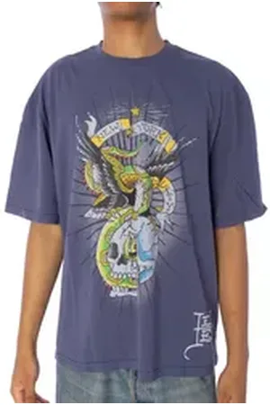 ED HARDY T-Shirt T-Shirt Eagle & Snake Battle, G L, F indigo blau L