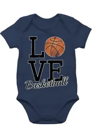 Shirtracer Shirtbody Love Basketball Sport & Bewegung Baby blau 3/6 Monate