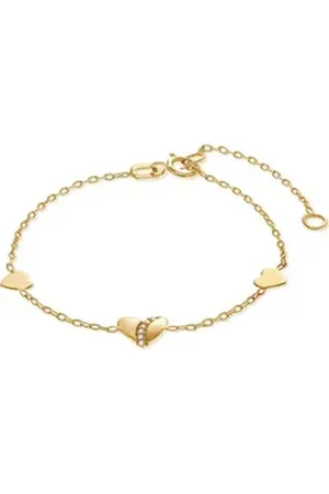 FAVS Silberarmband Mädchen-Armband 375er Gelbgold 6 Zirkonia gelb|goldfarben