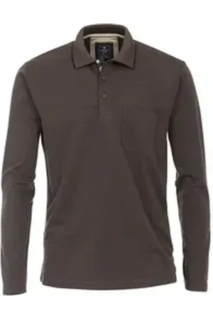 Redmond Langarm-Poloshirt grau 4XL