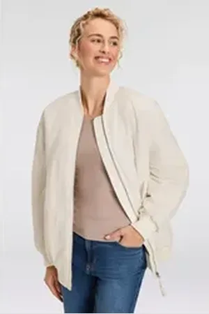 HUGO BOSS ORANGE Bomberjacke C_Piromba mit Strickbündchenkragen beige 36