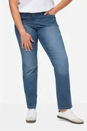 Angel of Style Angel of Style Regular-fit-Jeans Jeans Paula Straight Fit Stretchkomfort 5-Pocket blau|grün 58