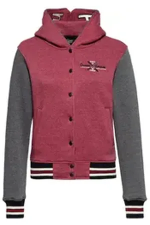 Queen Kerosin QueenKerosin Collegejacke Fast & Curvy (1-St) mit 2-in-1 Kapuze rot M