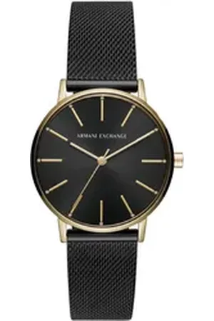 Armani Exchange Quarzuhr AX5548, Armbanduhr, Damenuhr, analog, Edelstahlarmband schwarz