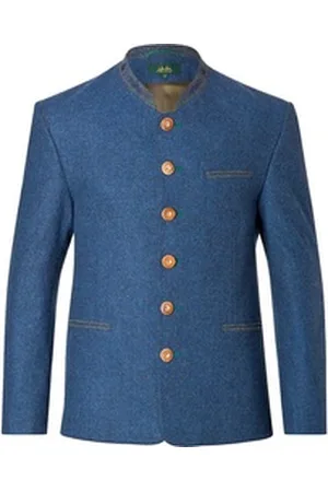 Wiesnkönig Trachtenjacke Jacke Raphael blau 56