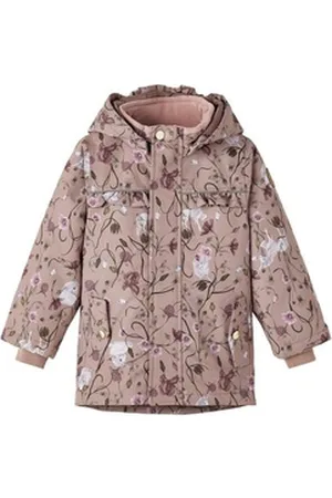 NAME IT Outdoorjacke NMFSNOW05 JACKET FLOWER UNICORN FO rosa 92