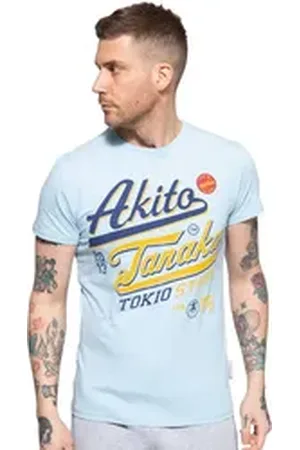 Akito tanaka T-Shirt Tokio Beach (1-tlg) mit Retro Print blau S