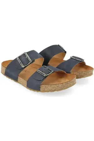 Haflinger Bio Andrea Sommer Sandale Hausschuh Unisex Hausschuh blau 46 EU