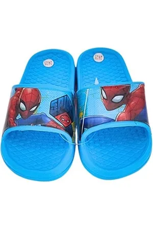 SPIDERMAN Marvel Badeschuh (2-tlg) Jungen Schlappen Größe 24 - 31 blau|bunt 24-25 EU