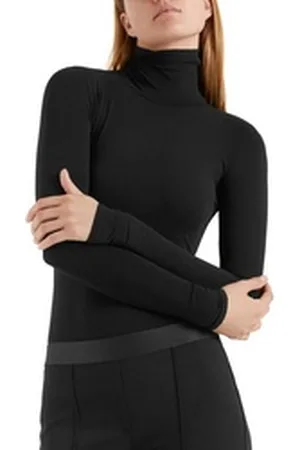 Marc Cain Rollkragenshirt "Collection Essential" Premium Damenmode Zarter Rollkragenpullover, elastisch schwarz 6 (44)