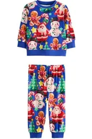Next Pyjama Single Pyjama aus weichem Fleece mit Elasthan (2 tlg) blau 7-8 Jahre