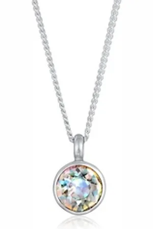 Elli Kette mit Anhänger Kids Kristall Anhänger Mulitcolor 925 Silber silberfarben