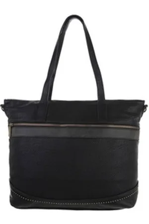 Ital-Design Schultertasche Mittelgroße, Damentasche used Optik Handtasche schwarz