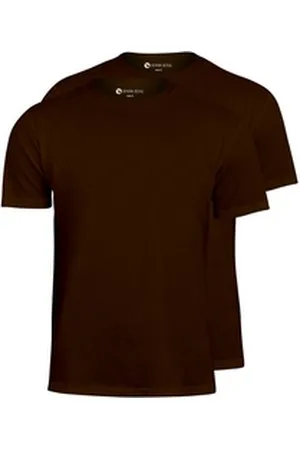 STARK SOUL T-Shirt T-Shirt, Baumwolle 2er Pack braun L