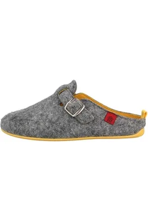 Andres Machado Andres Machado Val Grey Yellow/ Herren Hausschuh grau 46 EU