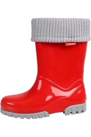 Demar Sarcia.eu Rote gefütterte Mädchen-Gummistiefel 20-21 EU Gummistiefel rot
