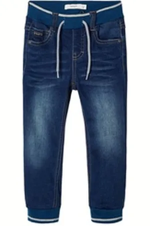 NAME IT 5-Pocket-Jeans Jungen Stretch Baggy Jeans mit Kordelzug blau 80