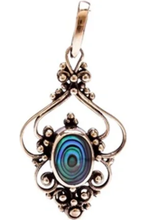 HOPLO Kettenanhänger Schmuck Anhänger Mittelalter Schmuck Abalone Muschel Bronze 3.1 cm