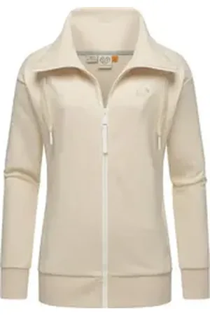 Ragwear Sweatjacke Shocky sportliche Damen Zip-Hoodie mit Kordeln beige|braun XXXL (46)