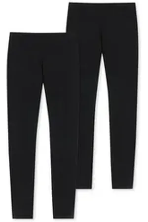 Schiesser Leggings Fresh Vibe (2-tlg) Blickdicht thermo-Leggins lange schwarz 152