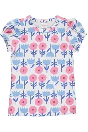 Green Cotton Print-Shirt T-Shirt Poppy bunt|weiß 110