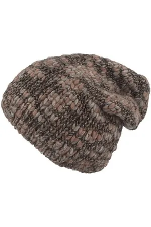 Bugatti Strickmütze Beanie grob gestrickt meliert mit Glitzer-Fäden braun