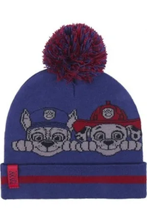 Paw Patrol Bommelmütze Chase Marshall Jungen Strickmützte Winter-Bommel-Mütze blau