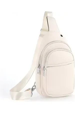 TAN.TOMI Bauchtasche Umhängetasche Damen Brusttasche Sling Bag Freizeit, Crossbody Bag (Breiter Gurt Tasche), Umhängetasche, Crossover & Rucksack weiß
