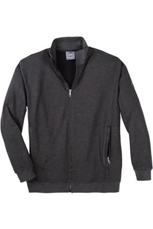 Ahorn Sweatjacke Stehkragen-Jacke XXL anthrazit melange Ahorn grau 8XL