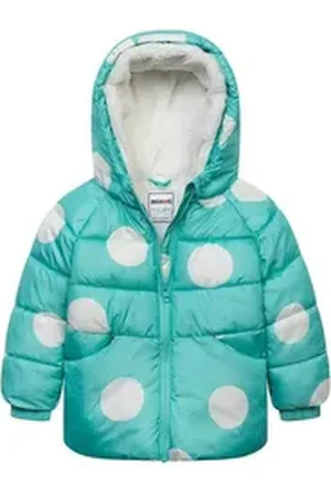 Minoti Winterjacke Pufferjacke mit Punkten (3m-3y) grün 80-86cm
