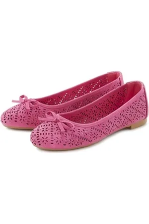 Lascana Ballerina Freizeitschuh, Slipper, Halbschuh mit kleinen Cut-Outs VEGAN rosa 40 EU