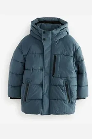 Next Steppjacke Wattierter Puffermantel im Utility-Stil (1-St) blau 110 (5 J.)