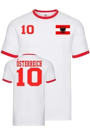 Blondie & Brownie T-Shirt Österreich Austria Sport Trikot Fußball Meister WM Europa EM rot|weiß L
