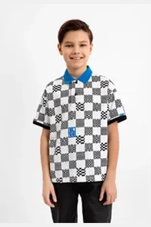 Gulliver Poloshirt in tollem Karo-Design schwarz 158