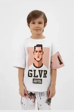 Gulliver T-Shirt mit coolen Prints weiß 98