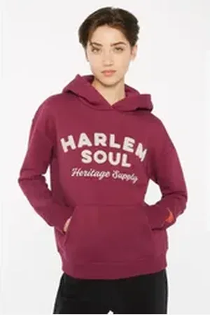 Harlem Soul Kapuzensweatshirt mit Baumwolle rot XL