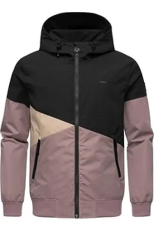 Ragwear Outdoorjacke Renad Ultraleichte wasserdichte Herren Übergangsjacke mit Kapuze schwarz XL (54)