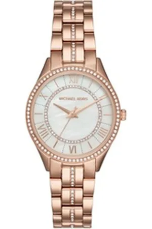 Michael Kors Quarzuhr LAURYN MK3716, Armbanduhr, Damenuhr, analog, Edelstahlarmband goldfarben