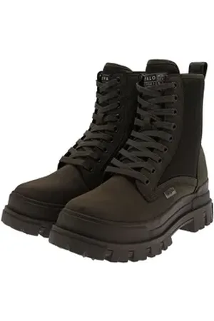 Buffalo ASPHA COM2 LACEUP MID Grün Stiefelette Damen Schnürstiefel grün 38 EU