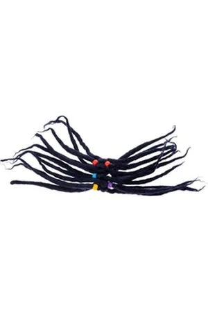 Kunst und Magie Stirnband KUNST&MAGIE Filz Haargummi Dreads Haarschmuck Rasta Blauschwarz