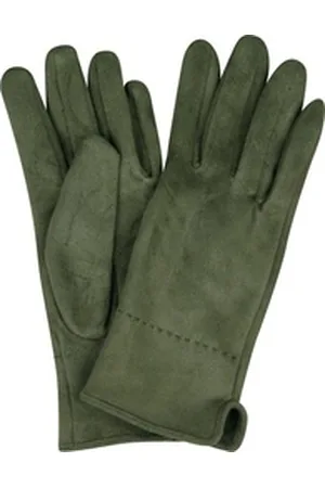 Capelli new york Strickhandschuhe Wildlederoptik Handschuhe grün