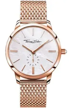 Thomas Sabo Quarzuhr GLAM SPIRIT WA0303-265-213-33 MM, Armbanduhr, Damenuhr, Mineralglas mit Saphirbeschichtung goldfarben