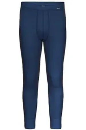 Ammann Lange Unterhose Jeans Feinripp (1-St) mit Eingriff, Bündchen, Feinripp, Ringel, 1 Stück blau 9