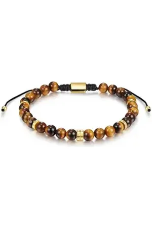 Männerglanz Armband braun, mit Tigerauge braun